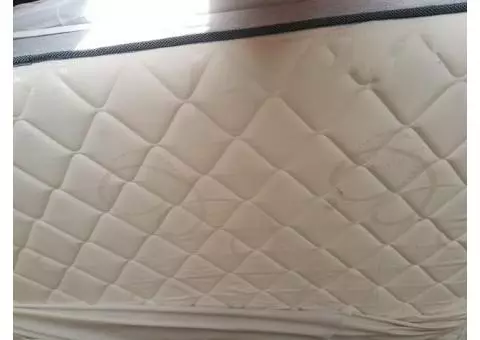 Full size mattress, box spring and frame